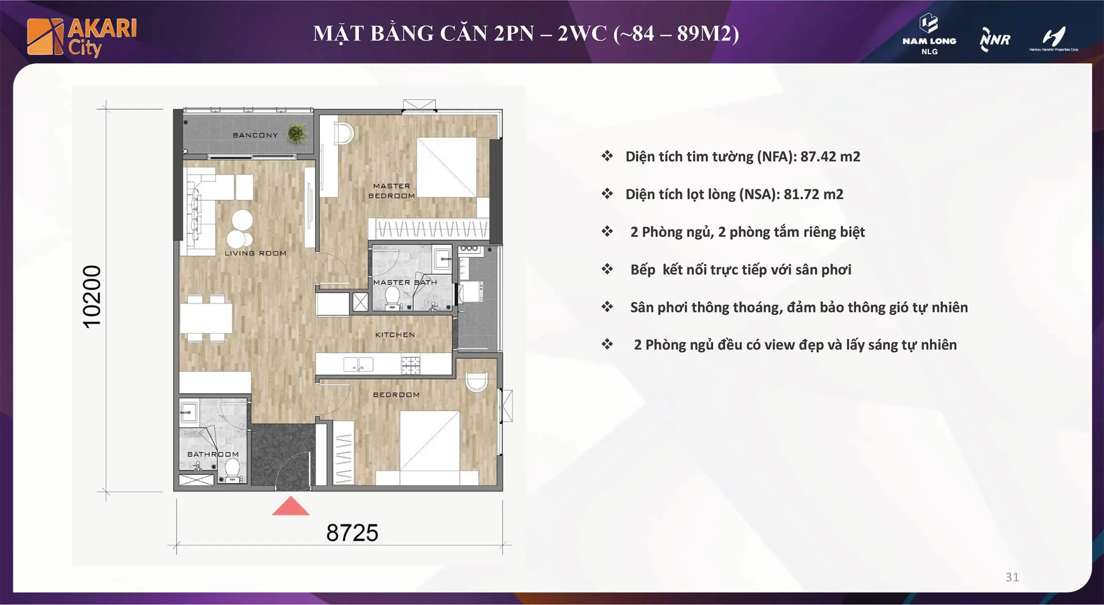 layout can ho akari city dien tich 84 den 94 m2