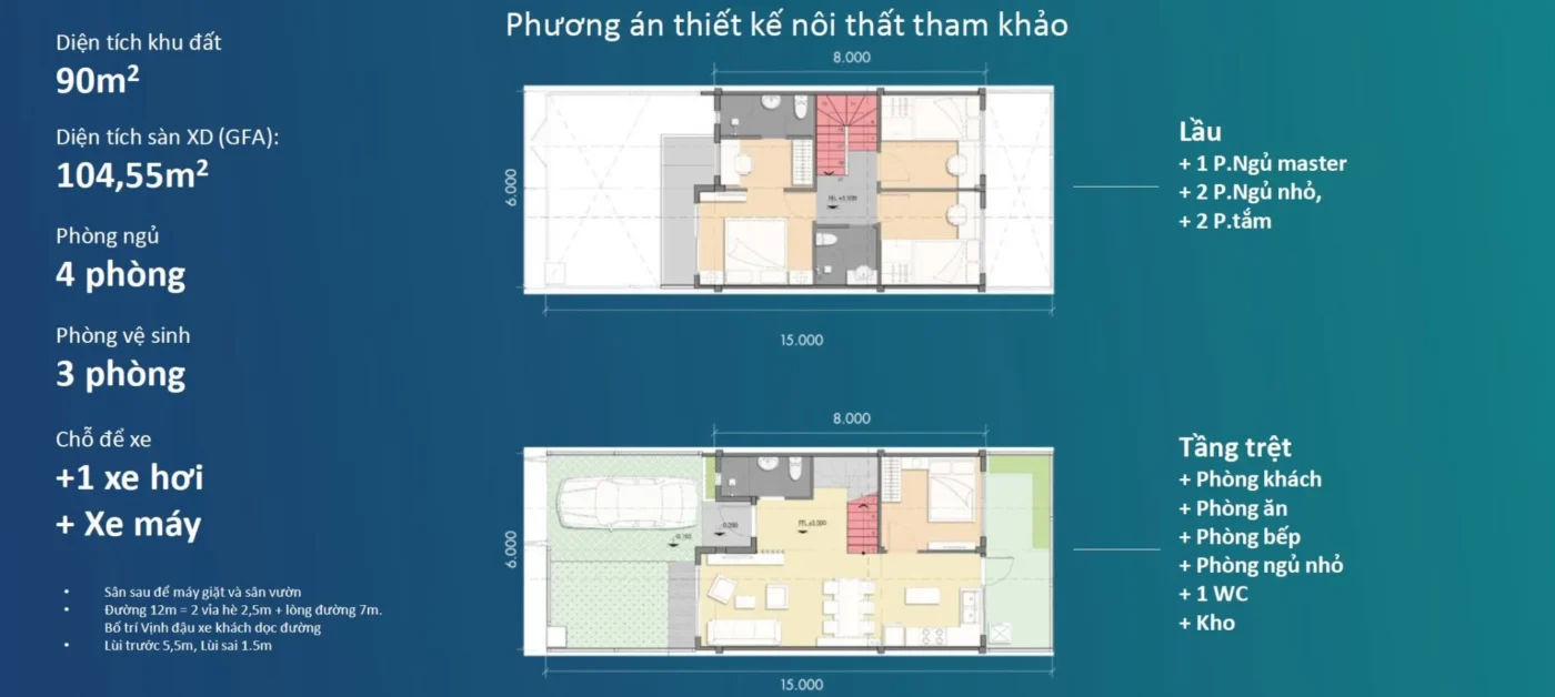 nha pho vuon waterpoint thiet ke