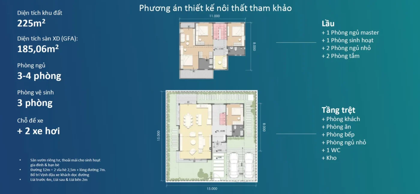 BIỆT THỰ WATERPOINT 3 phuong an thiet ke biet thu song lap waterpoint